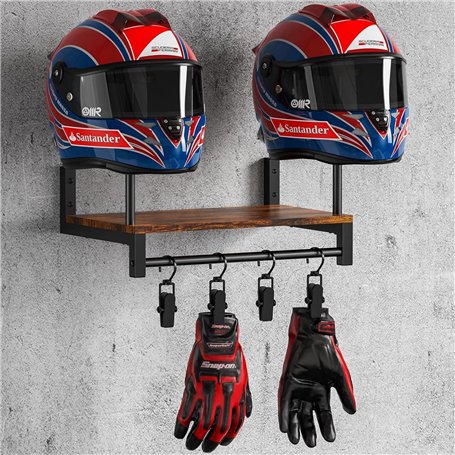 Porte Casque Moto Mural