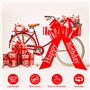 VMUTGA Grand Noeud Voiture, 76cm Rouge Nœud Géant Happy Birthday Gros Noeud Cadeau Anniversaire Décoration Réutilisable Ruban Ca