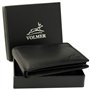 Portefeuille pour Homme Fa.Volmer ® en Cuir véritable au Format Paysage Classique | Noir | Protection RFID | Coffret Cadeau | Mo
