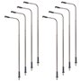 WANGCL Lot de 8 lampadaires LED en métal à tête unique pour modélisme de train