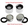 Lot de 2 aérateurs de robinet de rechange pour robinet d'évier de cuisine ou de salle de bain (NPT mâle 20 mm)