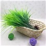BuxiuGK 4 Pcs Arbustes en Plastique Artificiels 37cm Verts Plantes Artificielles Faux Herbe de Blé Plantes pour Le Jardin Extéri