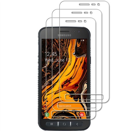 Tzstz 3 Pièces Verre Trempé pour Samsung Galaxy Xcover 4S Protection Écran ,Dureté 9H,Sans Bulles