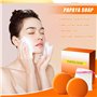 Savon de papaye et huile d'olive (100 g) - Nettoyage doux pour peaux grasses et sensibles - Texture améliorée et ton uniforme - 