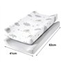 Lot de 2 housses de matelas à langer flexibles pour matelas à langer pour bébé