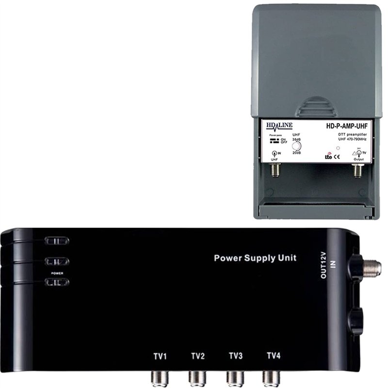 LEYF Amplificateur + Alimentation 4 Sorties TV pour antenne Isleden — free download