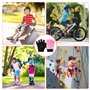 Ziyonix Gants Cyclisme Demi-Doigts pour Enfant 6-10 Ans, Gants de Antidérapage Respirant Vélo Demi-Doigts Rembourrés Gant de Pro