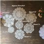MINDPLUS Lot de 14 Napperons en Crochet à la Main Napperons en Dentelle au Crochet en Coton Napperon de Table 10 à 25 cm Rond Bl