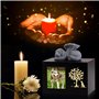 Urne funéraire pour chien - Urne funéraire en bois avec cadre photo - Boîte à souvenirs avec doublure en flanelle noire - Cadeau