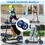 Roue Trottinette, 2PCS Roue Trottinette Freestyle 100mm, Freestyle en Alliage D'aluminium avec Roulement Anti-Blocage, Roues de