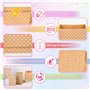 Aurinovellia 20 Pièces Pochette Cadeau, Sac en Papier Kraft Cadeau, avec 36 Autocollants, Sac en Papier Kraft, pour Bonbons et C