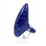 Alnicov Ocarina alto en do 12 trous avec support de présentation et sac de protection Bleu