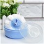 Boîte à poudre pour bébé, boîte à poudre pour le corps, boîte à poudre pour le corps, boîte à poudre vide en plastique bleu, ave