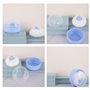 Boîte à poudre pour bébé, boîte à poudre pour le corps, boîte à poudre pour le corps, boîte à poudre vide en plastique bleu, ave