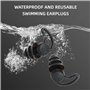 Bouchons d'oreilles de natation pour adultes,4 paires de bouchons en silicone souple,imperméables et réutilisables,protection de