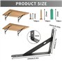 10 Pièces Equerre Étagère Mural Métal – Support Étagère Mural 90° avec Vis – Equerre Charge Lourde pour Bois/Métal (150x95x16mm)