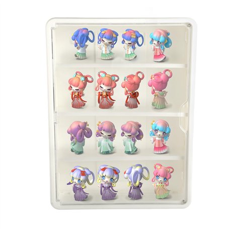 Wandmontierte Vitrine mit Magnettür – 4-stöckige Sammlervitrine aus Acryl