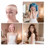 3 Pièces Bandeau de Perruque en Silicone Antidérapant, Bande Élastique Transparent Réglable sans Couture, pour Fixer les Perruqu