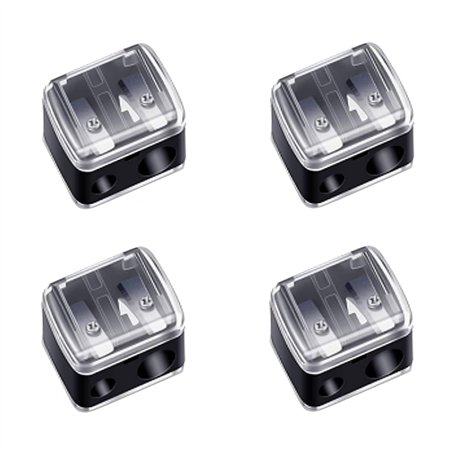 Lot de 4 Taille-Crayon Universel pour Maquillage - Double Trou pour Crayons à Sourcils