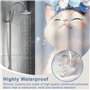 FeinKulturia Rideau de douche chat - 180 x 200 cm - Épais - Lavable - Anti-moisissure - Imperméable - Motif amusant - Rideau de