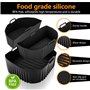 3 Pièces Moule Silicone Air Fryer 2 x 3.1L + 1 x 6.2L,Plat Air Fryer Accessoires,Réutilisable Airfryer Accessoires pour Philips 
