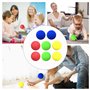 Lot de 8 balles en mousse, balles de plage, balles de jonglage, petites boules souples pour enfants, 6 cm de diamètre, balles en