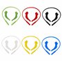 Lunettes Sangle avec Crochets Oreille Silicone Anti Slip Sports Bande Cordon pour Enfant Ado Homme Femme Multicolore 6 Pièces