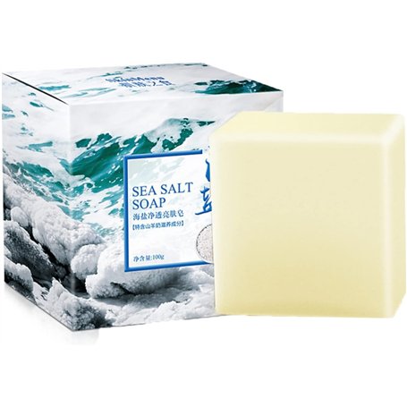 Weixinbuy Savon au sel de mer naturel au lait de chèvre