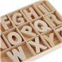 POFET 156 pièces (6 ensembles) totalement en bois majuscule lettres majuscules en bois alphabet A à Z pour l'artisanat d'art bri