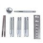 CENPEK Lot de 11 outils de bricolage en cuir avec base pour percer le trou et installer le bouton à rivet