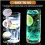 Lot de 30 dessous de verre LED - Autocollants lumineux colorés - 3 modes d'éclairage - Autocollants ronds de 6 cm pour bouteille