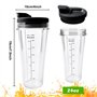 Lot De 2 Rechange Pour Gobelet Pour Ninja 710ml Gobelets De Rechange Pour Mixeur Ninja, Gobelet De Rechange Gobelet De Remplacem