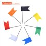 Epingles Drapeaux,100 Pack Carte Drapeau Punaises Drapeau Punaises Décoratifs Epingles de Couleur avec Drapeaux Plastique pour C