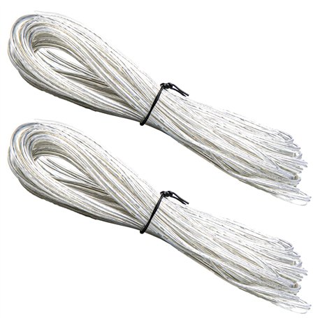 Neikafan Fil Électrique Transparent 2 Fils 2 Pièces 10 Mètre PVC Cuivre de Câble Électrique en Plastique Transparent