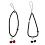 Lot de 2 Breloque Perlée pour Téléphone avec Accents de Cerise
