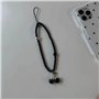 Lot de 2 Breloque Perlée pour Téléphone avec Accents de Cerise, Cordon Telephone Portable Bijoux