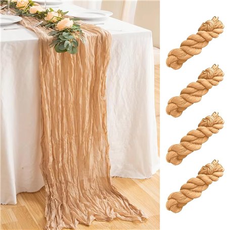 Lot de 4 Chemins de Table en étamine