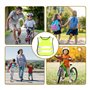 BORDEAG 10 Pièces Gilet De Sécurité pour Enfant, Gilet De Sécurité Réfléchissant, Gilet Reflechissant Enfant, Gilet De Sécurité 