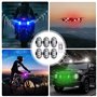 BORDEAG Lot de 6 lumières LED sans fil pour voiture, stroboscope, 8 couleurs, flash LED, télécommande avec télécommande, pour dr