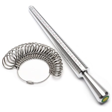 Bague Mandrin,Anneau Taille Mandrin Bâton,pour Jauge de Doigt avec Mandrin à Bague A-Z.