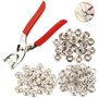 100 kits Boutons-Pression en Métal,pince bouton pression,pour la couture de vêtements pour bébé enfant