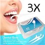 Hurreka Floss Lot de 3 paquets de 180 cure-dents 2 en 1 avec poignée antidérapante pour éliminer la pourriture et la plaque dent