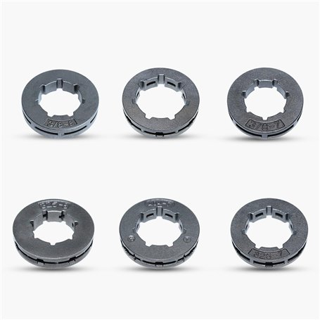 HAISHINE 6 pièces Pignon de Jante 3/8 ".325" .404 "-7T / 8T pour Husqvarna Stihl 2 Temps Tronçonneuses Remplacer pour l'Oregon L