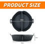 2 Pièces Rond Accessoires Air Fryer Réutilisable Moule Air Fryer Plat Silicone Air Fryer pou