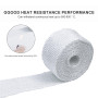 Bande Thermique Echappement, 5m x 5cm Bande d'Échappement avec 2 Attaches de Câble Isolant Thermique Echappement pour Tuyeau Col