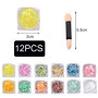 12Pcs Paillette Cosmétiques Glitter