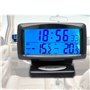 Thermomètre d'horloge de voiture Riloer, horloge numérique 2 en 1 et Themp avec écran LED pour voiture intérieur extérieur maiso