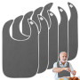 WANDGU Lot de 5 bavoirs pour adultes : bavoirs réutilisables en tissu éponge 75 x 45 cm