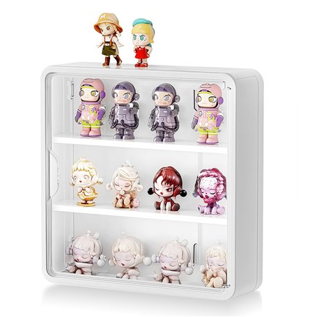 ​GOEDCH Vitrine acrylique de collection : boîte d'affichage acrylique avec porte magnétique – Boîte de rangement transparente à