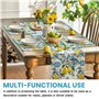 GOEDCH Lot de 8 sets de table en lin résistants à la chaleur avec motif citron - Lavables et antidérapants - Pour cuisine, fête,